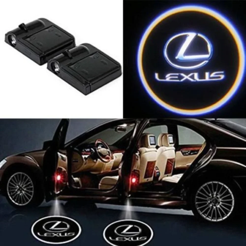 2x PCs LEXUS Logo Wireless Car Door Welcome Laser Projector Emblem